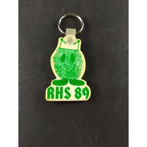 R H S 1989 King Of Finger Prints ? Keychain Vintage Rubber Flaw
